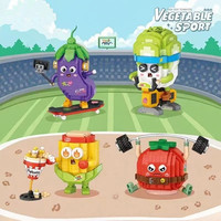 Vegetables Sport DIY decoration blocks decoration Model Building Blocks toys Assembly Toy Christmas Gift for Children Adult