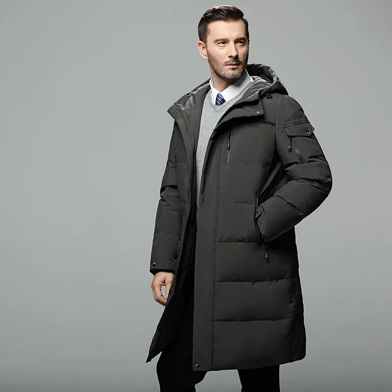 Men Clothing Outwear Winter Warm Jacket Men's Long Parkas Oversized Thicken Male Coat High Quality Fleece Casual Padded Jackets