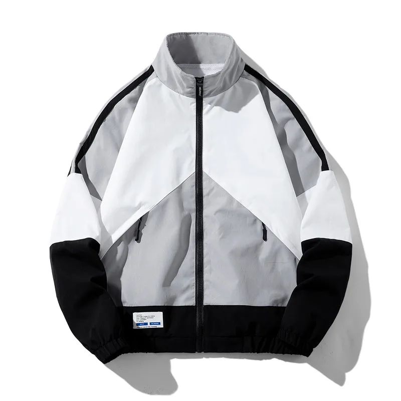 Fashion Casual Color Contrast Round Neck Coat Version Loose Quality Comfortable Fabric Breathable Not Stuffy Crisp Version Tall