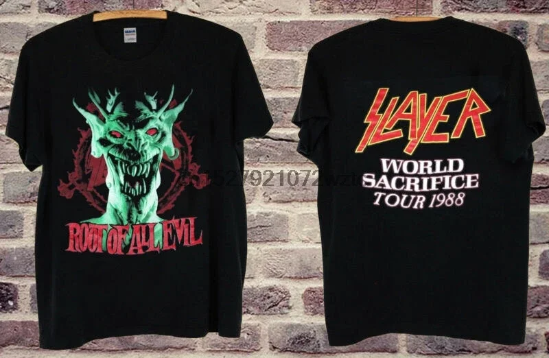 1988 SLAYER Root Of All Evil WORLD SACRIFICE tour T shirt usa size