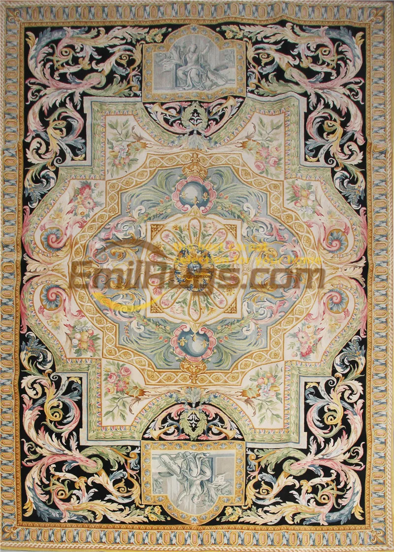 Savonnerie Rug Carpet living room tea table sofa carpet bedroom carpet high-grade neoclassical  Fashion 10'x14' gc180sav01yg2