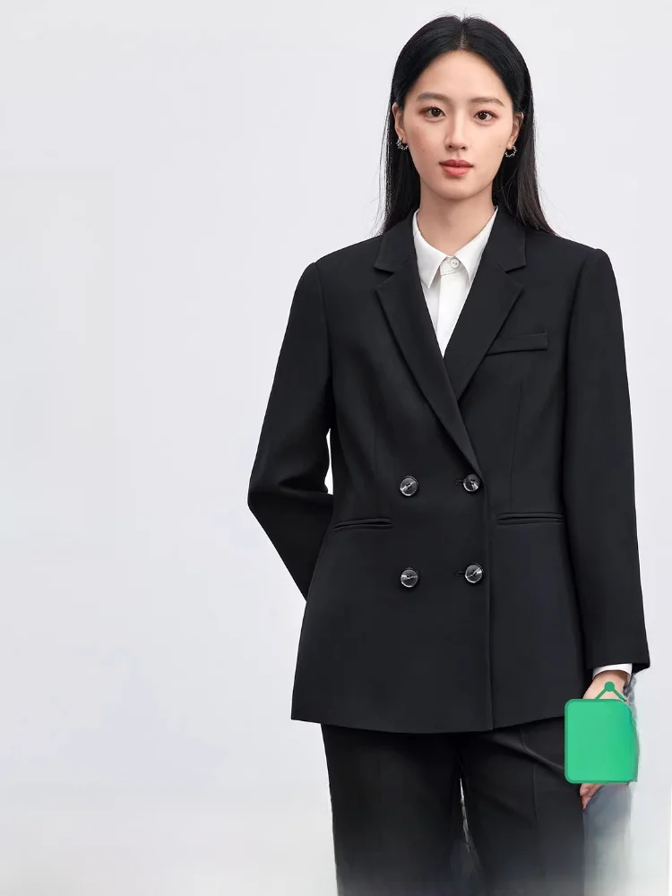 

Elegant OL Style Women's Suit Commute Work Interview Classic Drapey Professional High-End Outerwear Polyester Fiber