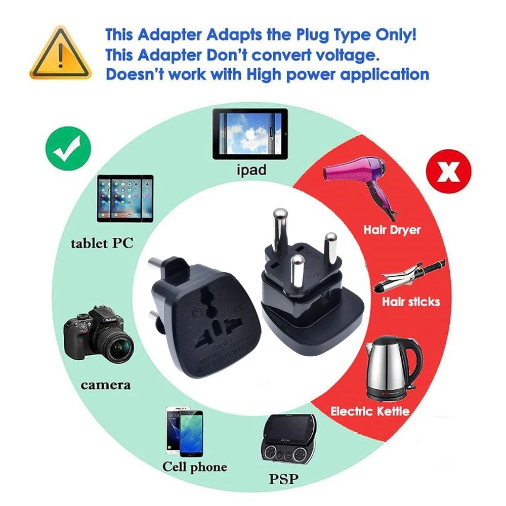 Uniwersalny do Afryki Południowej przejściówka Adapter 15A 250V UK US AU EU do wielofunkcyjnego Adapter podróżny typu M dla Sri Lanka Nepal Lesotho