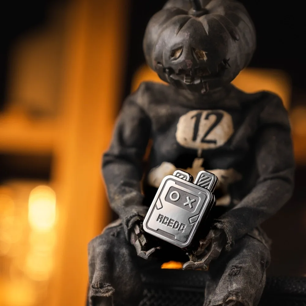 ACEDC Bunny-botón mecánico de Metal con yema del dedo, juguete portátil para aliviar el estrés