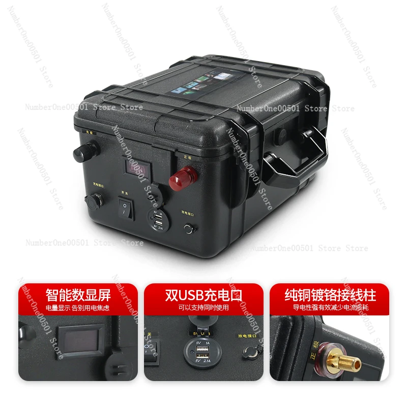 

12V100Ah large capacity polymer 24V power marine hernia lamp lithium battery