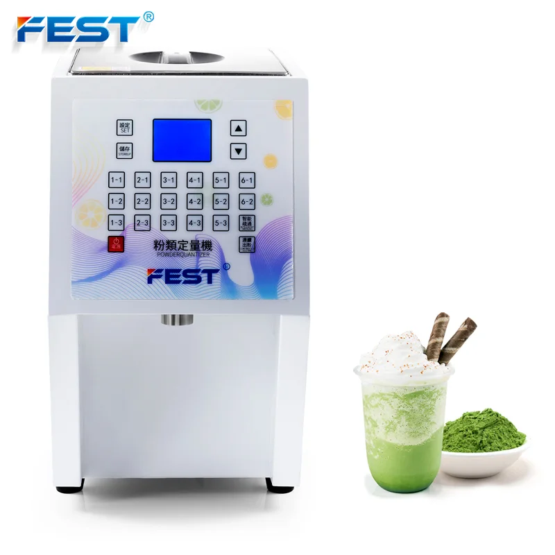 FEST Most Popular One Button Switch Commercial Automatic Bubble Tea Powder Fructose Dispenser Suitable Milk Tea Shop