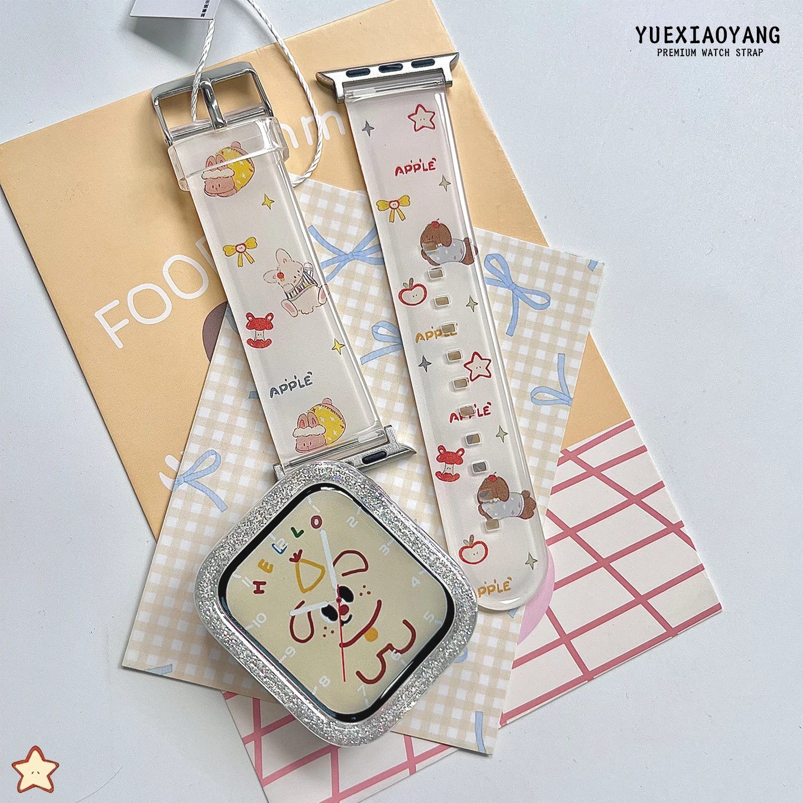 

Cute Series Strap for Apple Watch 10 9 8 7 Band Replaceable Bracelet for iWatch 46mm 42mm 41mm 40mm Watchband