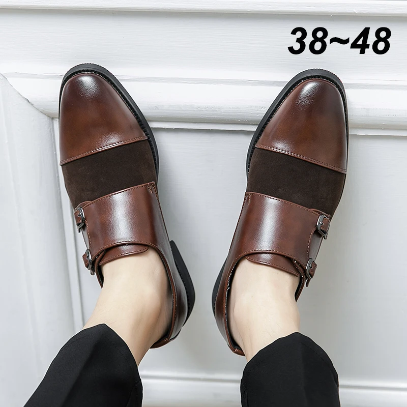 

Мужские повседневные кожаные туфли-оксфорды, Классические свадебные Мокасины, удобная деловая обувь для джентльмена, лоферы на плоской подошве, 38 ~ 48