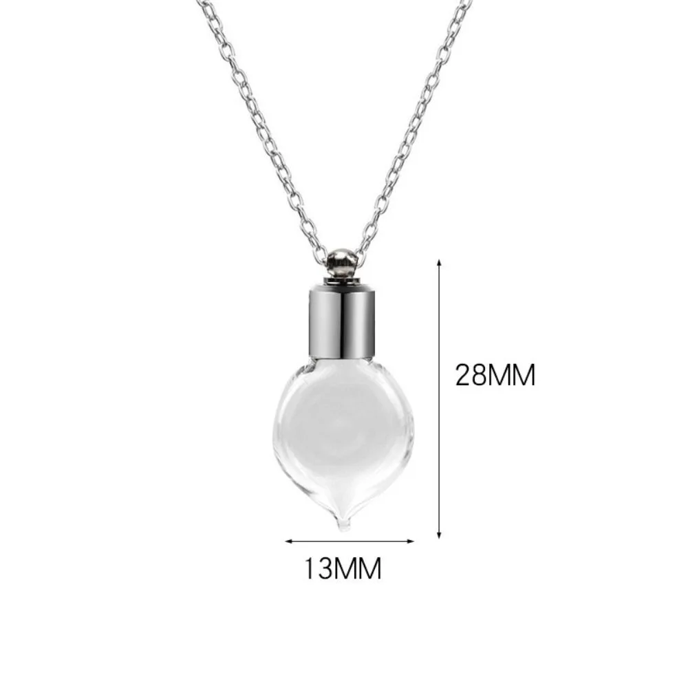 Portable Ashes Holder Glass Bottle Transparent Glass Fillable Wishing Bottle DIY Keepsake Memorial