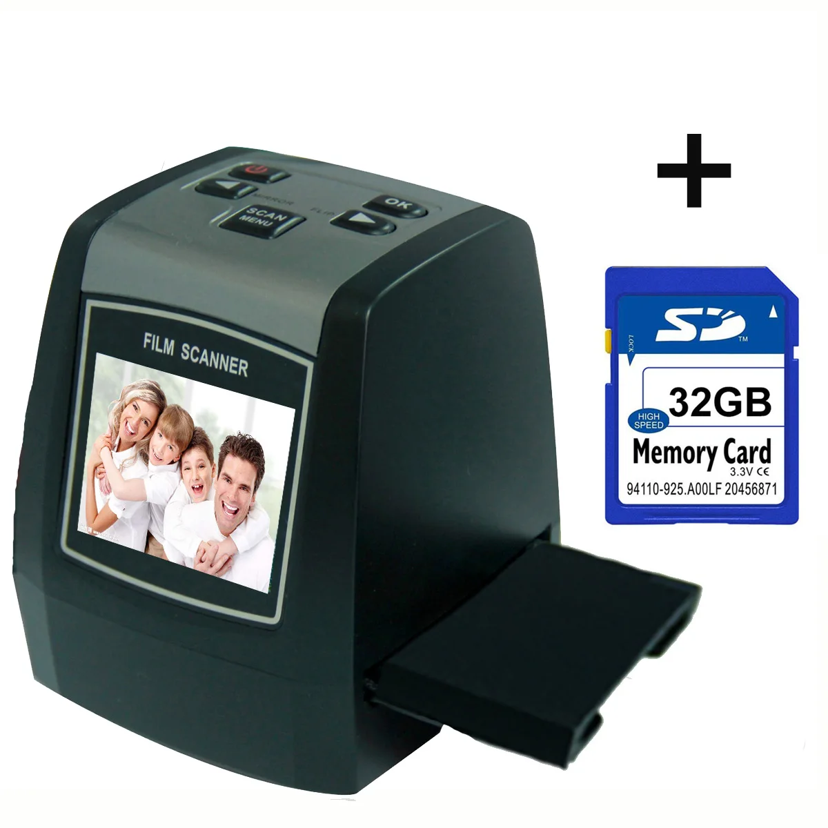 ماسح ضوئي للأفلام الكل في واحد عالي الدقة بدقة 22 ميجابكسل، يحول 35 مم/126 كيلو باك/110/سوبر 8 أفلام، شرائح، سلبية إلى صور رقمية