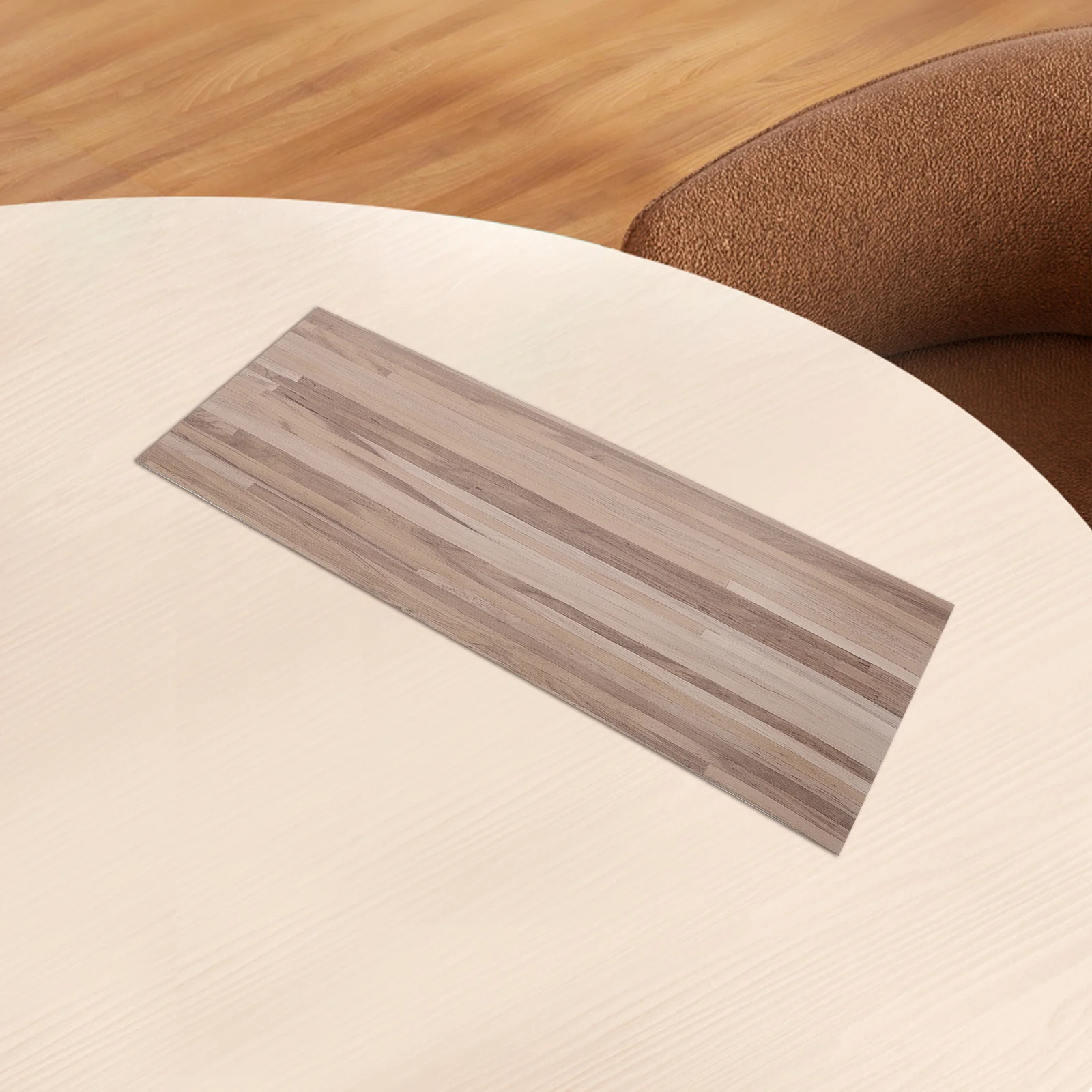 Plancher miniatures en bois à décoller et à coller, bande de bois réaliste auto-adhésive pour accessoires de maison de poupée Ob11, bricolage