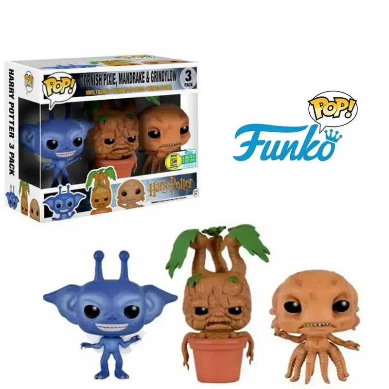Funko Harried Potters paquete de 3 CORNSH PIXE MANDRAKE MADAME MAXIME GRINDYLOW figuras de juguete de acción de Pvc figura de vinilo coleccionar juguetes de modelos