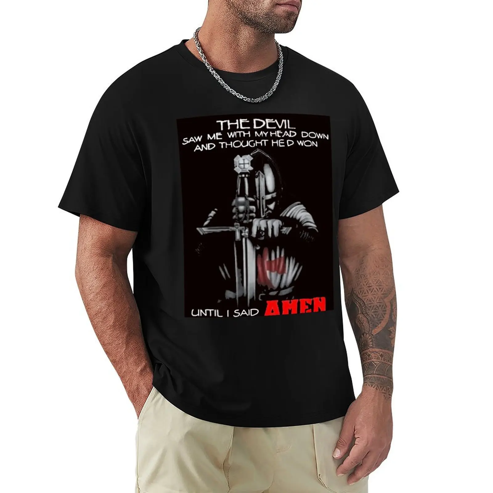 

Warrior Soldier For the Army of God AMEN T-Shirt Funny t-shirts kawaii clothes men t shirts