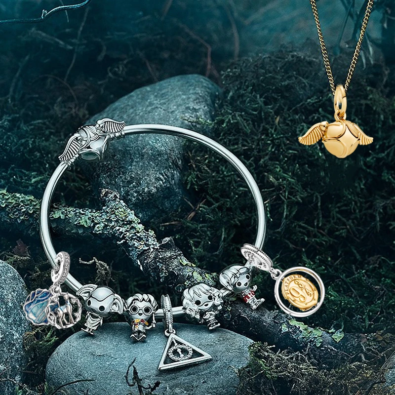 Heißes Spielzeug Harry Potter Charms Perlen 925 Sterling Silber fit Pandora Armbänder Frauen 925 Silber Anhänger Perlen Schmuck heißes Geschenk