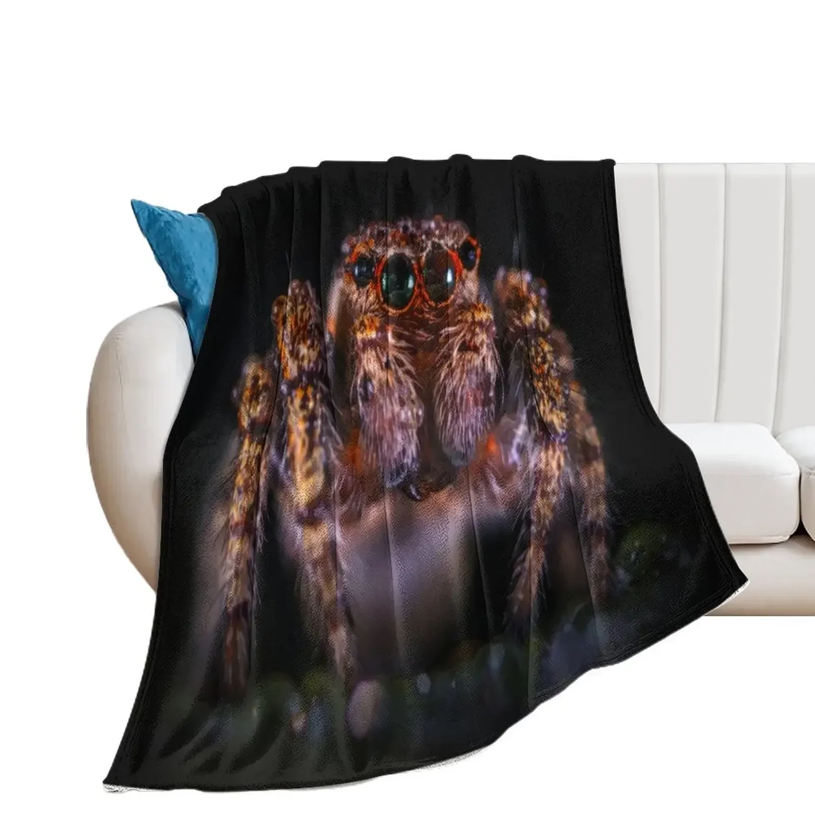 

Jumping Spider Throw Blanket Luxury Designer blankets and throws valentine gift ideas Blankets