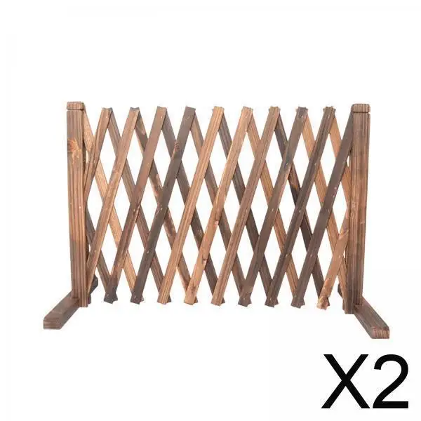 

Expandable Wooden Fence Gate Flexible Garden Trellis Privacy Screen Freestanding Garden Barrier for Patio Balcony