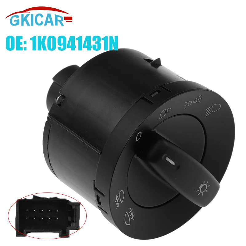 1K0941431N Headlight Fog Lamp Control Switch 1K0941431A For VW Caddy III Touran Jetta Golf V VI 5 6 Jetta Passat B6 CC Rabbit