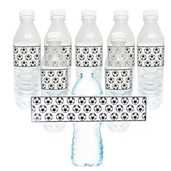 10/20/30Pcs Sports Soccer Water Bottle Labels Personalized Party Stickers Birthday Party Decoration Supplies