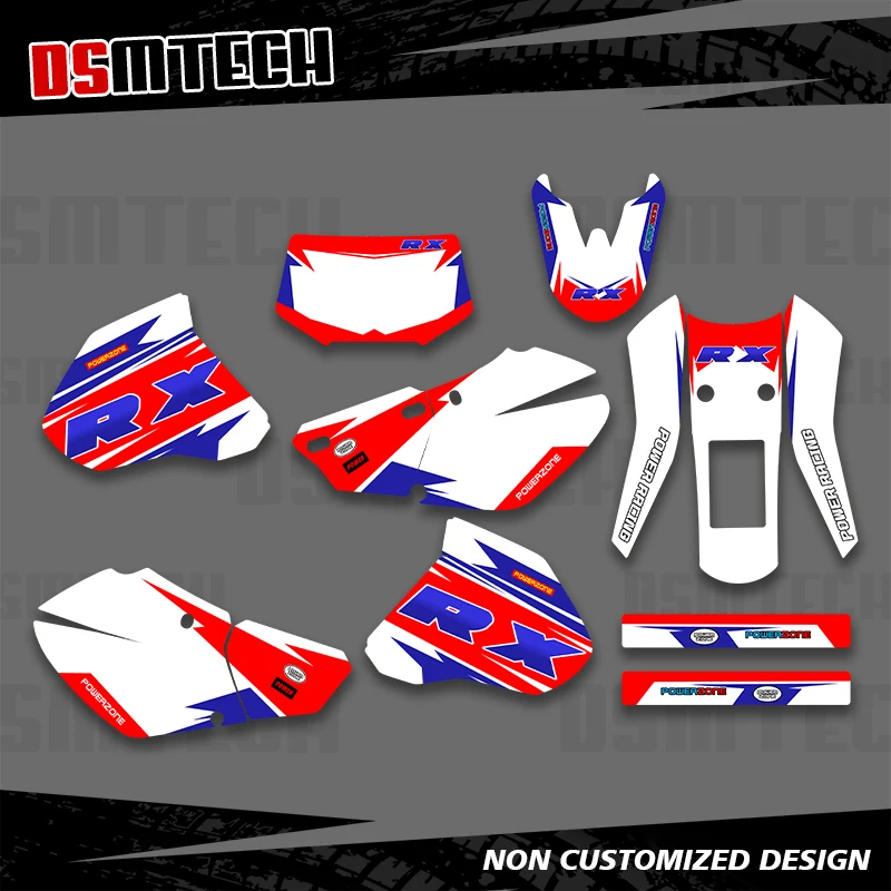 

DSMTECH для HONDA XR250 XR400 XR 250 XR 400 1996-2004 гг., полная графика, наклейки, мотоциклетный фон, индивидуальный номер 002