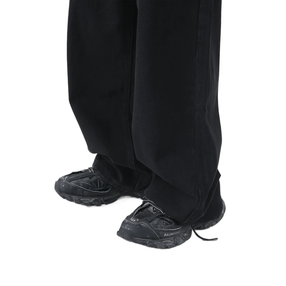 Moda Ins Y2K Jeans da uomo a vita alta retrò pantaloni in denim dritti pantaloni da cowboy classici larghi uomo