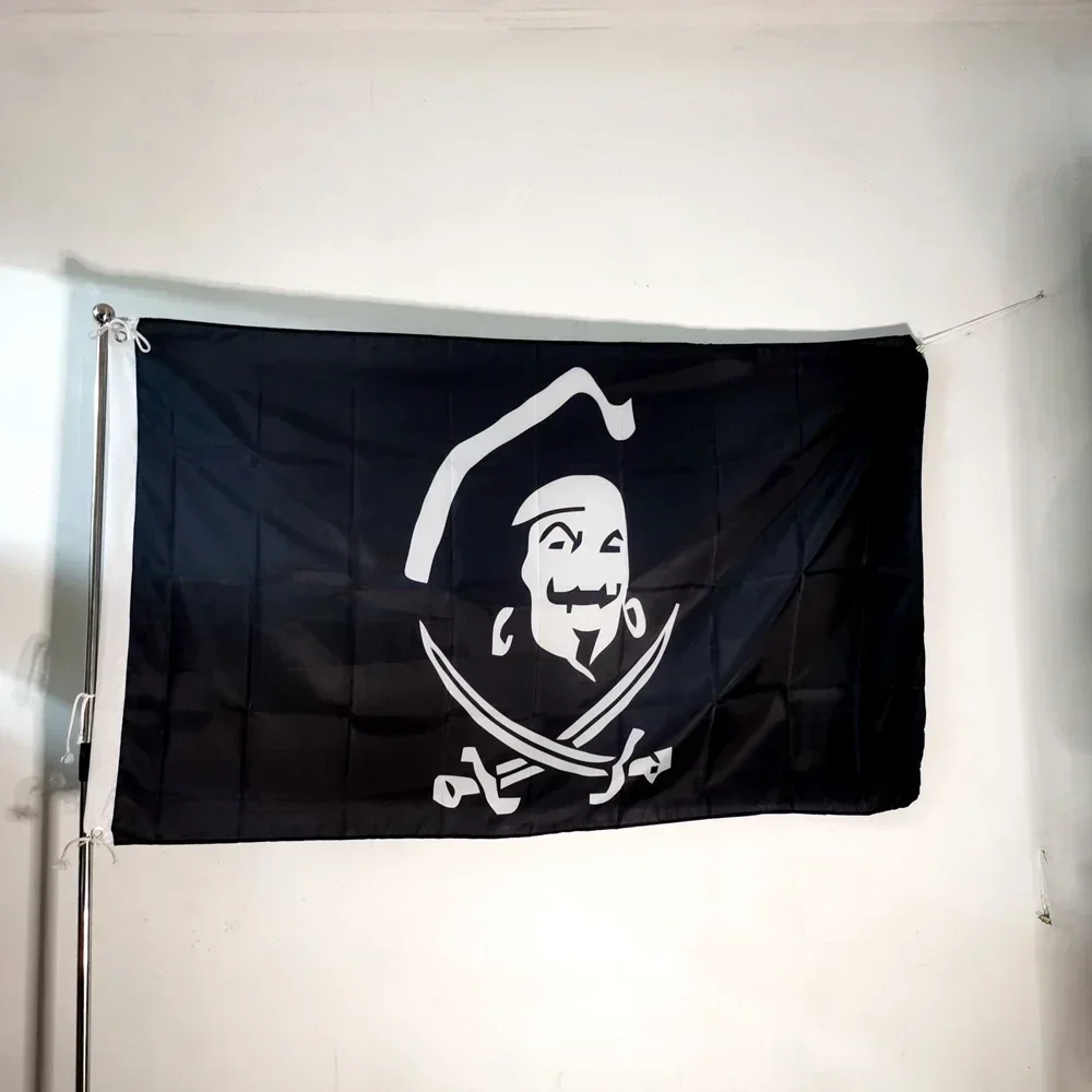 

Captainm Skull Pirate Flag 90x150cm Outdoor Wall Decor Polyester Farmhouse Banner