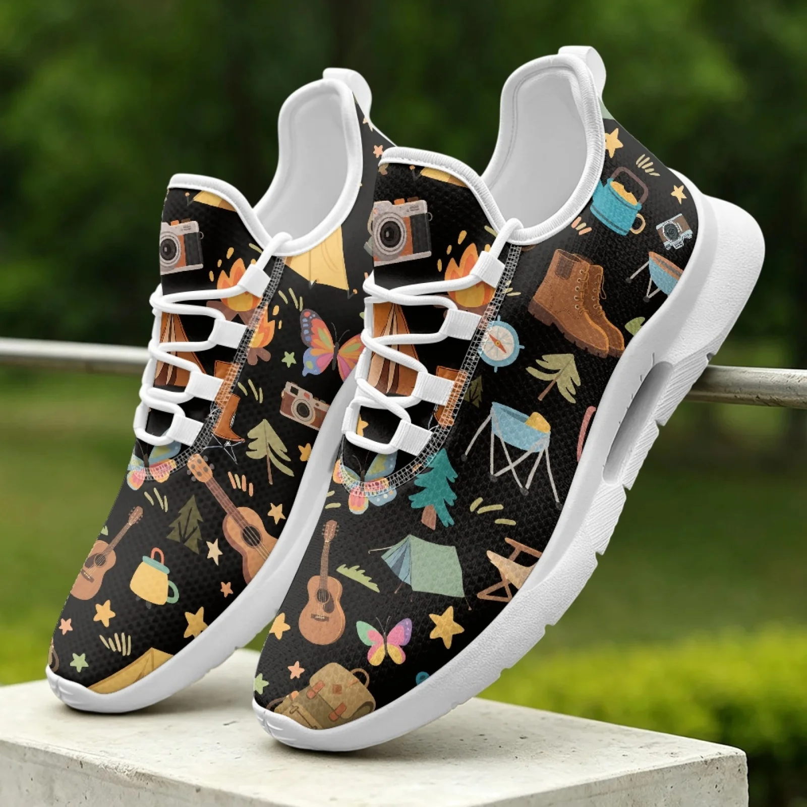 XIXIRIMIDO Lace-up Casual Shoes Mens Sneakers Comfortable Mesh Breathable Walking Shoe Women's Lightweight Sneaker Soft Camping