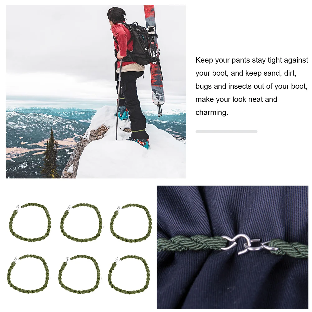 3 Pairs Cuff Elastic Braided Rope Leggings Outdoor Accessories Tube Belt High Band Tightening Man Boot Blousers