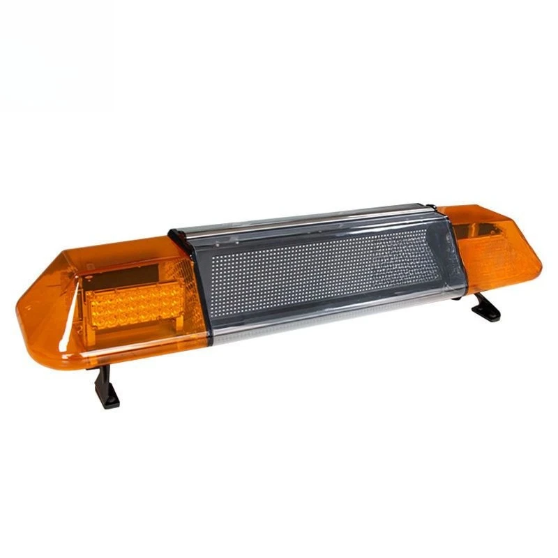 LED display long row of warning lights driving school roof coach car is taking the exam subject two three