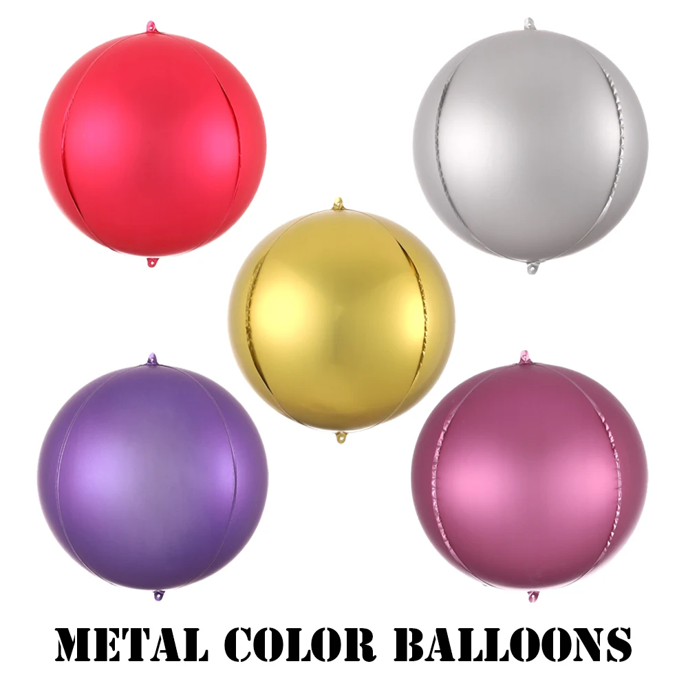 10Pcs 10Inch 4D Foil Balloon Mini Size Shiny Decorator Balls Wedding Decoration Baby Shower Eid Ramadan Birthday Party Supplies