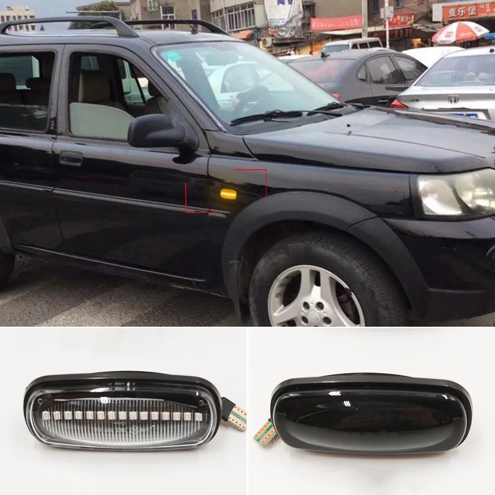 

Suitable for Land Rover Discovery 2 Freelander 1 Defender LED Leaf Edge Light Flow Edition Turn Signal