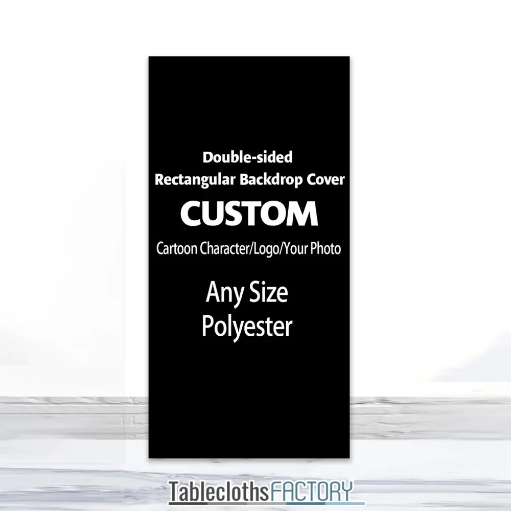 

Tableclothsfactory Polyester Custom Rectangular Wall Backdrop Cover for Birthday Party Baby Shower Wedding Double Side Fabric