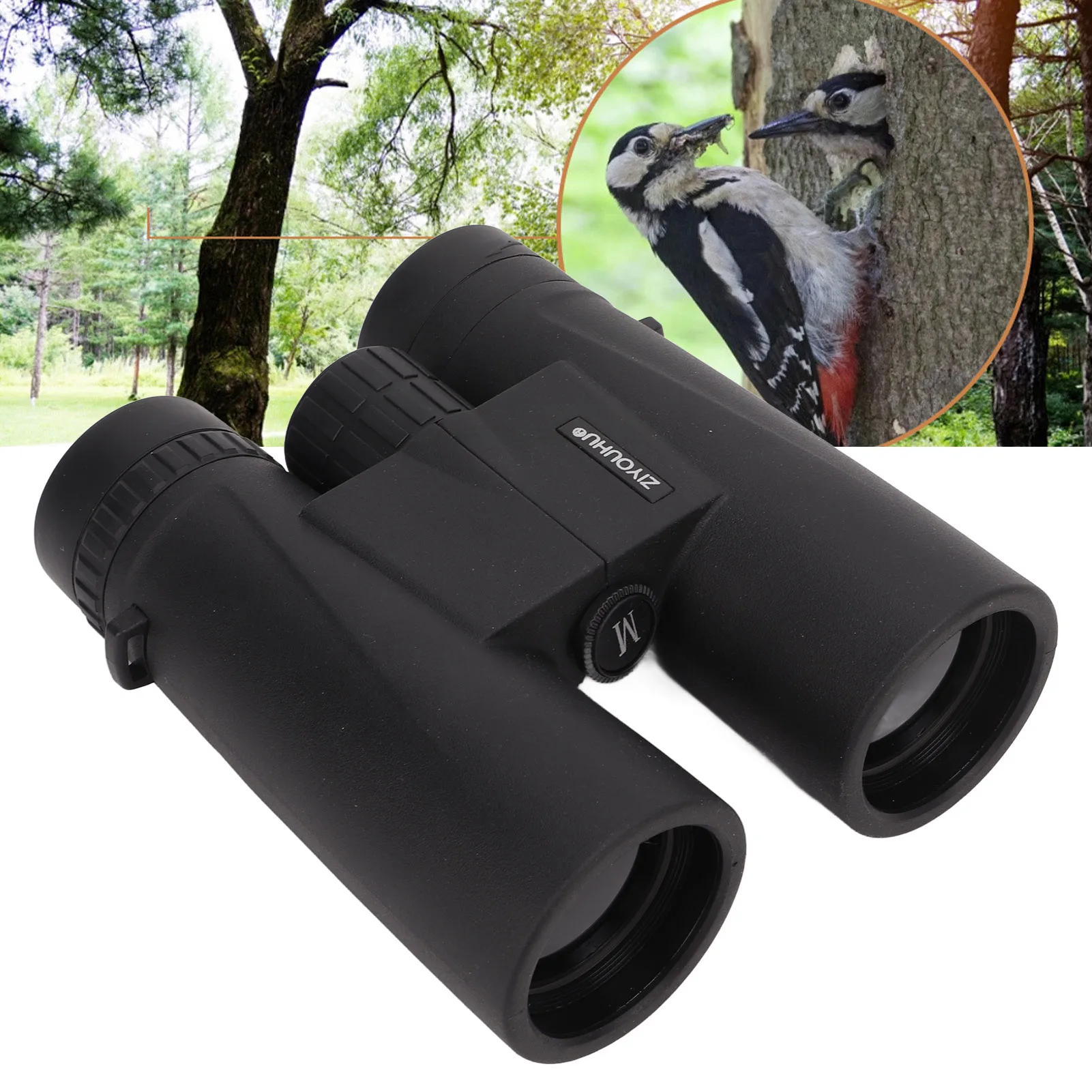10x42 Binoculars 10x42 10X Magnification HD Large Field Nonslip Design Portable Rotate Focusing FMC Coating Compact Binoculars
