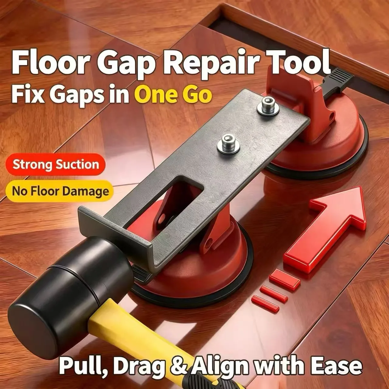 Heavy Duty Anti-Slip Double-Headed Seamless Wooden Floor Gap Cover Strong Suction Durable Multifunctional Enlarged Thickened Mat