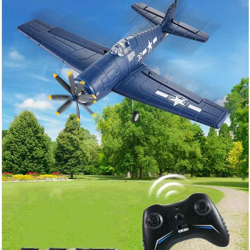 F6F Hellcat RC Plane FX9503 2.4G 4CH EPP Fixed Wing RC Fighter With Brushless Motor One Key Stunt 360 Roll RC Plane Toy For Boys