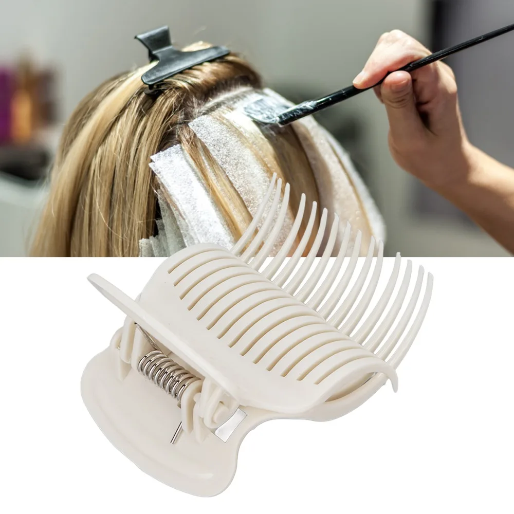 12pcs White Color Hot Roller Clip Strong Hold Heat Insulation Replacement Hair Curler Clips Stylish Look Portable Design
