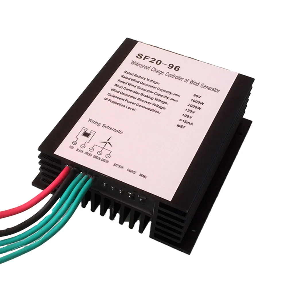Imagem -02 - Controlador Impermeável 1000w 1500w 2000w 24v 48v 96v do Vento Regulador do Gerador da Turbina Eólica fw Sf10 Sf20