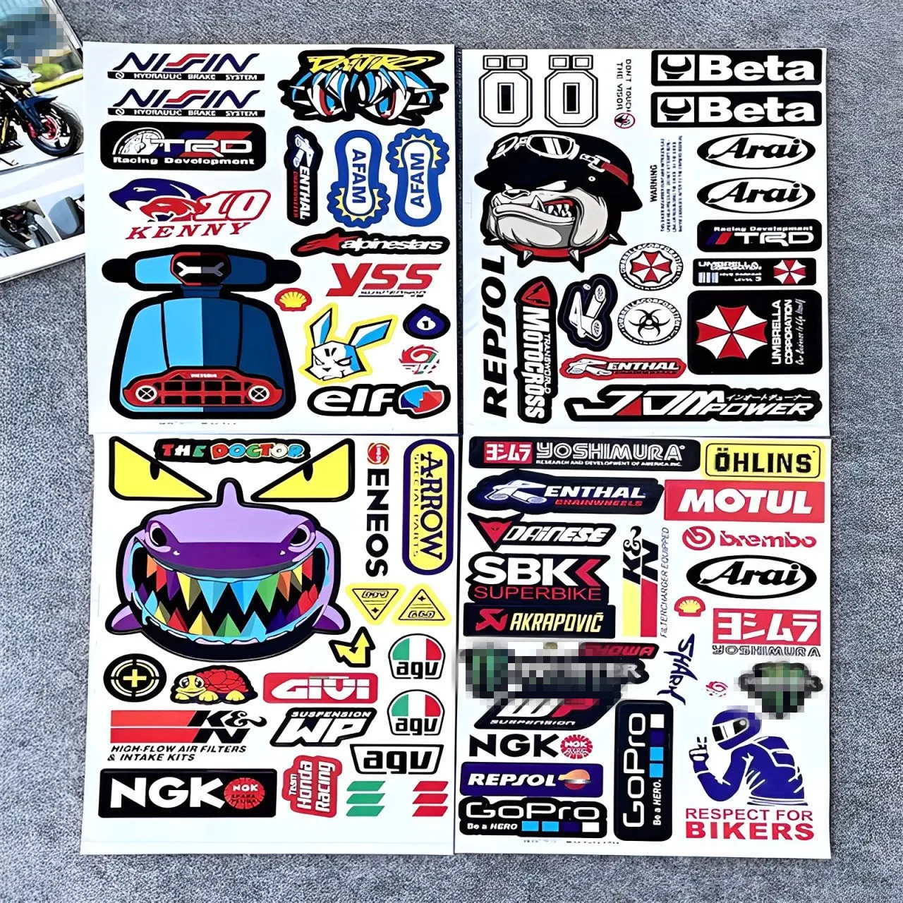 2025 Motorcycle Stickers Scorpio Helmet Stickers Waterproof And Sunscreen Electric Vehicle Reflective Decorative Stickers Cool image 3