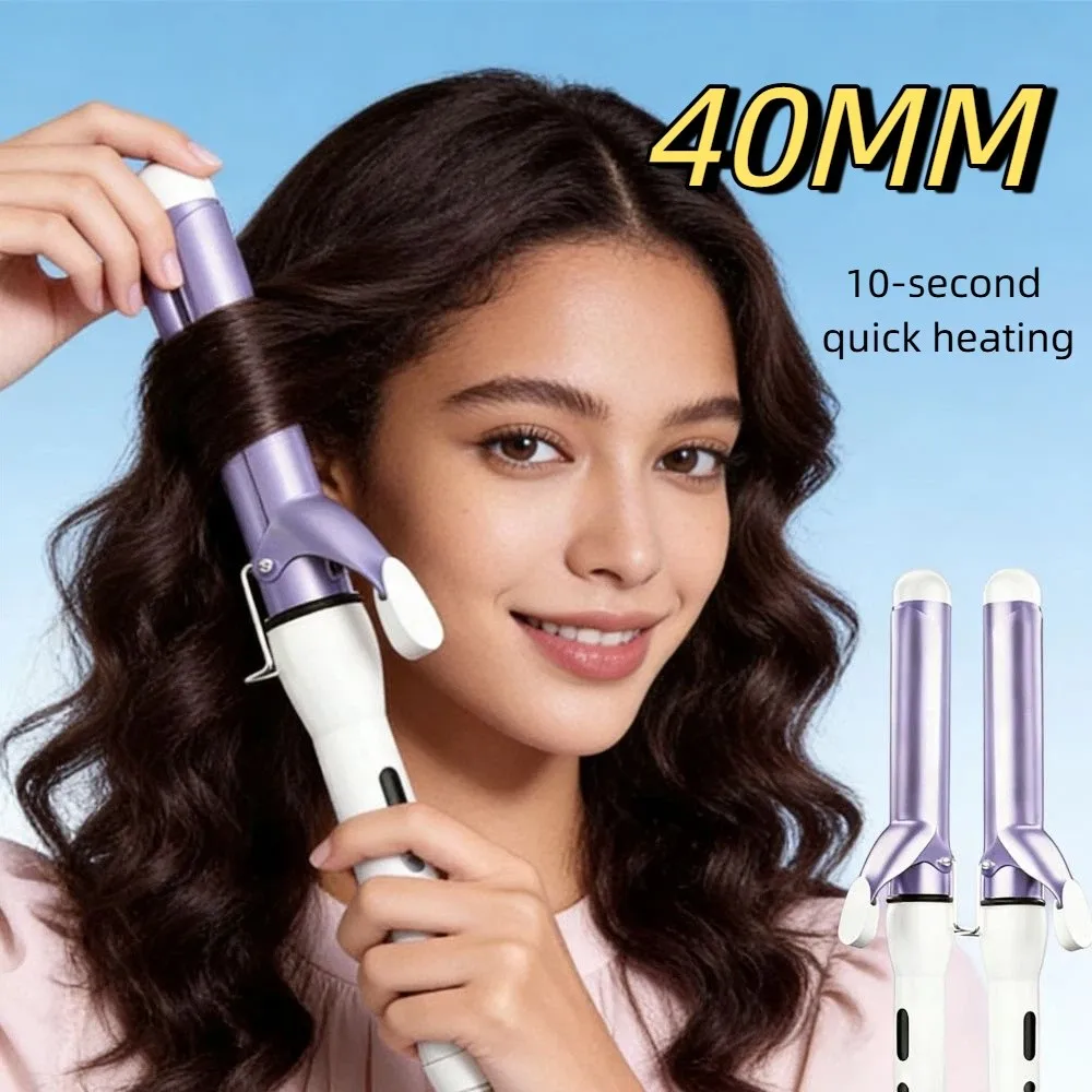 

40mm Big wave curling iron Anti Scalding Temperature Control electric hair curling tool Hair Styling Fast Heating
