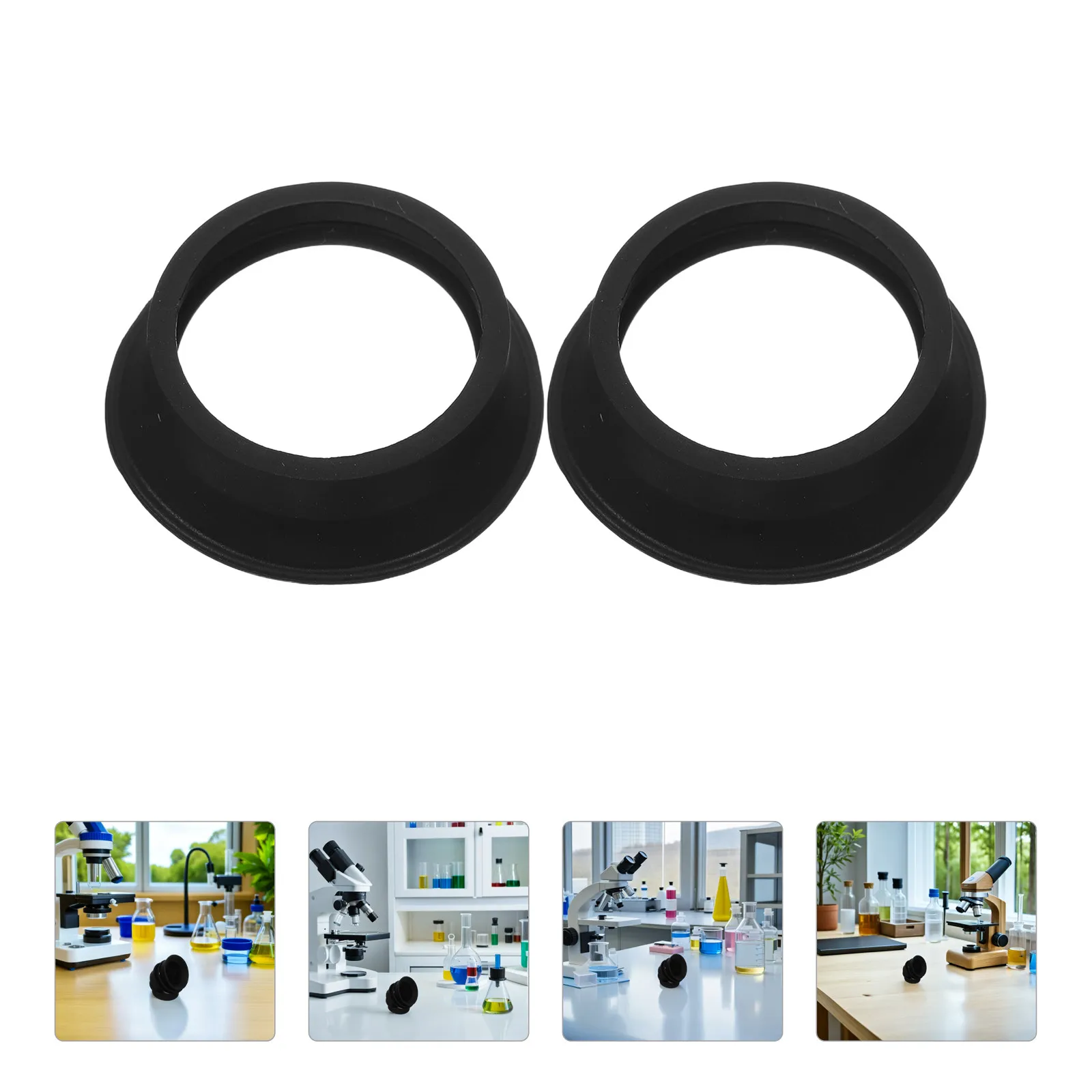 Lot de 4 capuchons de protection oculaire flexibles en caoutchouc pour microscope, binoculaire et télescope – Confort amélioré, vision sans fatigue