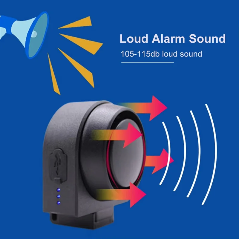 115Db Bicycle Alarm IP55 Waterproof Motorcycle Alarm Remote Control Anti-Theft Bike Detector Alarm System