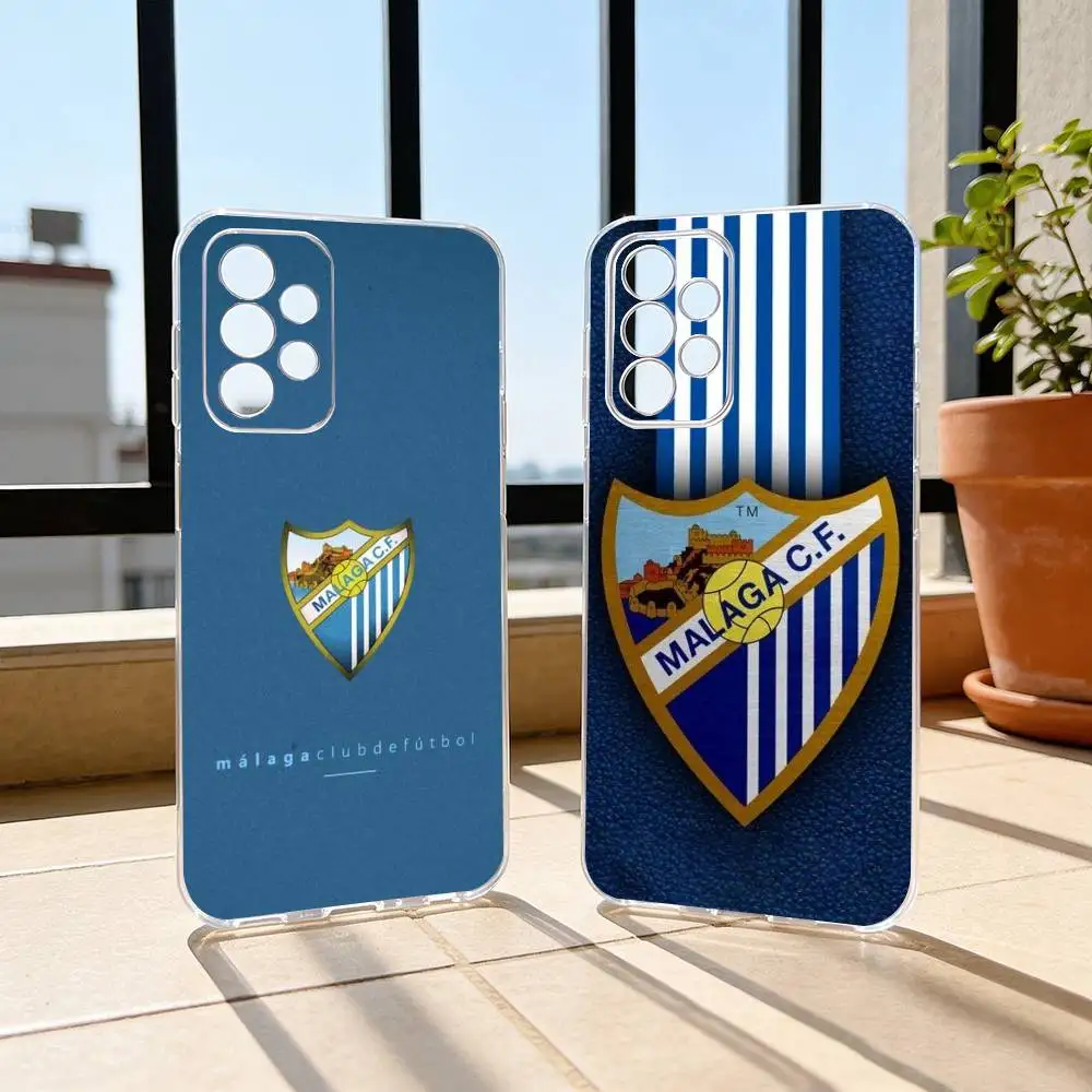 Football M-Malaga C.F Phone Case Transparent Silicone Soft For Samsung S25,S24,S21,S22,S23,S30,Ultra,S20,Plus,Fe