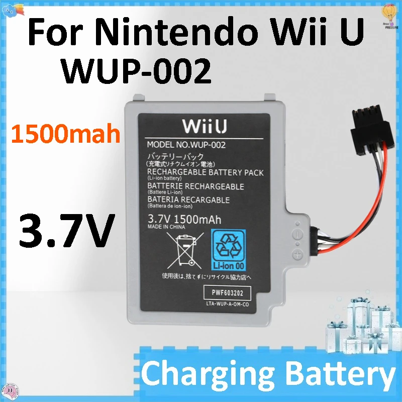 

WUP-002 3.7V Rechargeable Battery 1500mAh Lithium Battery for Nintendo Wii U Gamepad Wireless Controller Replacement Battery