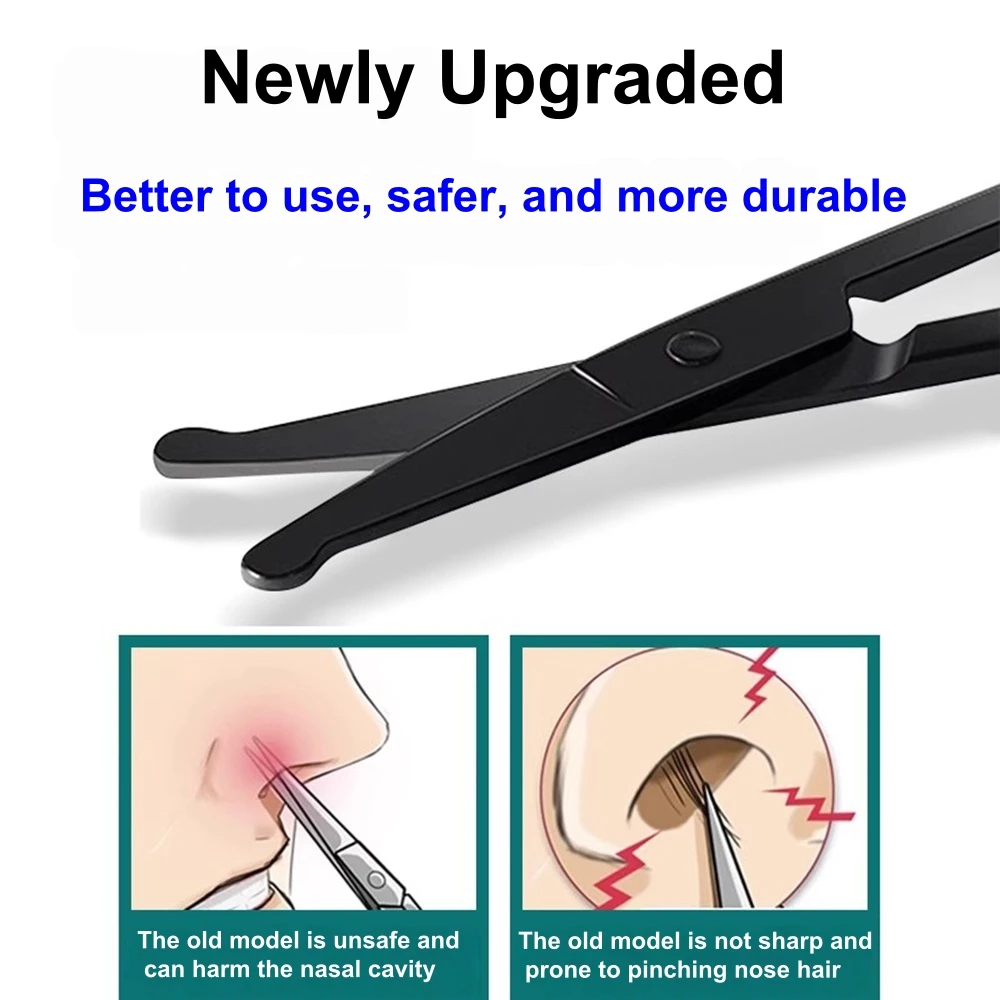 الفولاذ الدقة الأنف مقص عر تقريب المهنية مقص عر الوجه للحواجب اللحية الشارب أدوات التشذيب مع #5