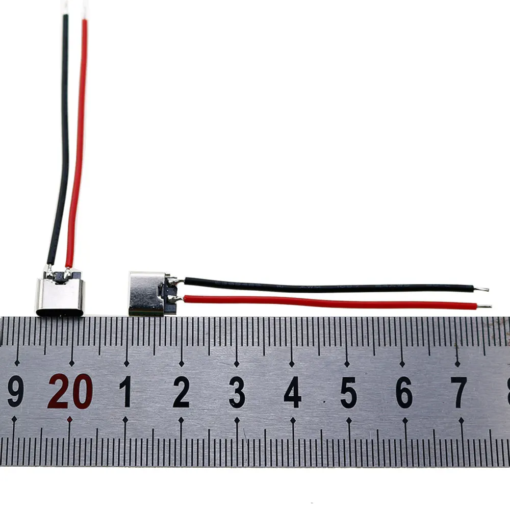 1-10PCS USB-C JACK Type-C 2Pin 2P Sweat Wire Female Plug 180° For Cell Phone Charging Port Charging Socket H 6.5 - Image 5