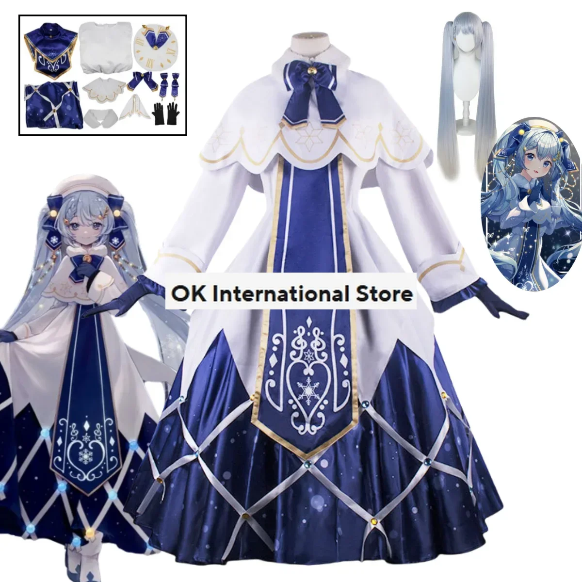 Anime Cosplay Costume Cute Lolita Dress Uniform Halloween Carnival Party Carnival Performance Costume Complete Set of Props