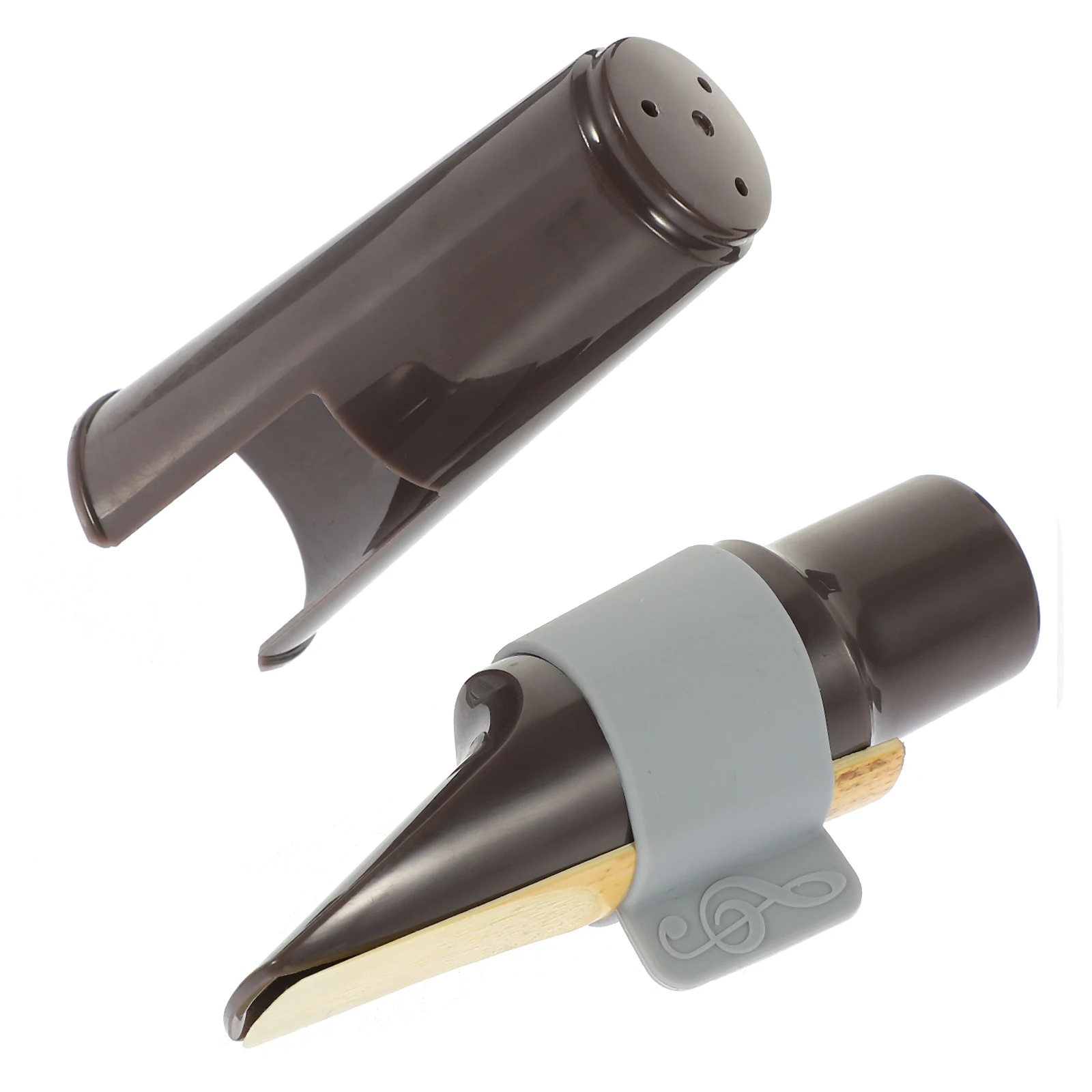 

1 set Saxophone Mouthpiece Clamp Silicone Cap for Alto Accessories Blue Purple Color Long Lifespan Professional Sound