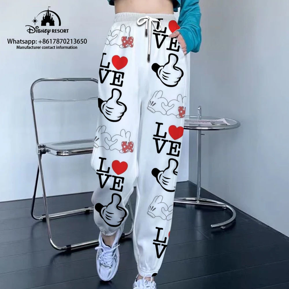 Winnie the Pooh and Mickey Minnie Kawaii Women\'s Fashion Casual Jogging Sweatpants Street Style Versatile for Little Feet