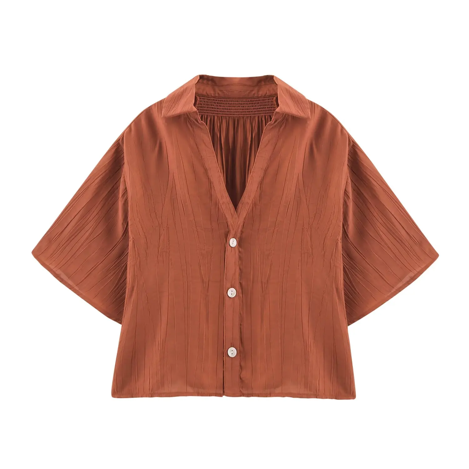 Willshela Set 2 Potong Linen Wanita Kemeja Lengan Pendek dan Celana Lurus Celana Panjang Pinggang Elastis Kasual Wanita Chic Koordinat