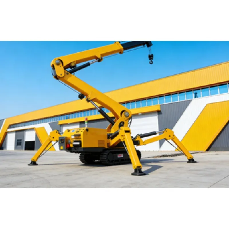 Customized Compact Crawler Crane 1 Ton Folding Arm Narrow Access Zero Tail Swing Design