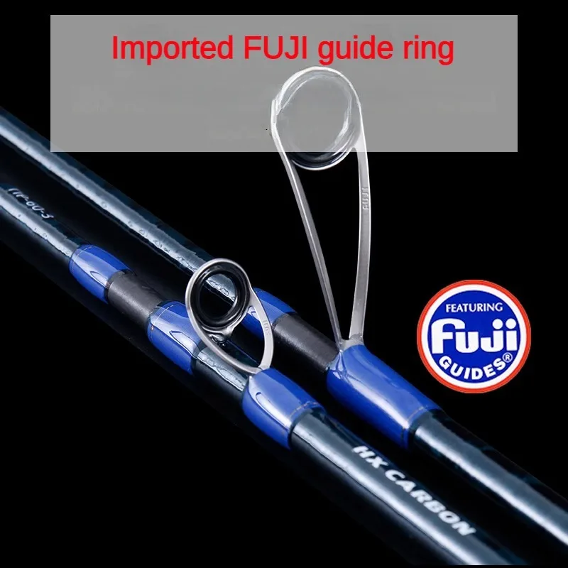 Fuji Carbon Spinning Fishing Rod, Ultra Light, Portable, Travel Fuji Guide Ring, Reel Seat, Freshwater Fishing Rod